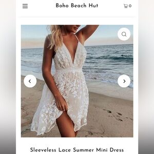 Ivory Lace Mini Dress